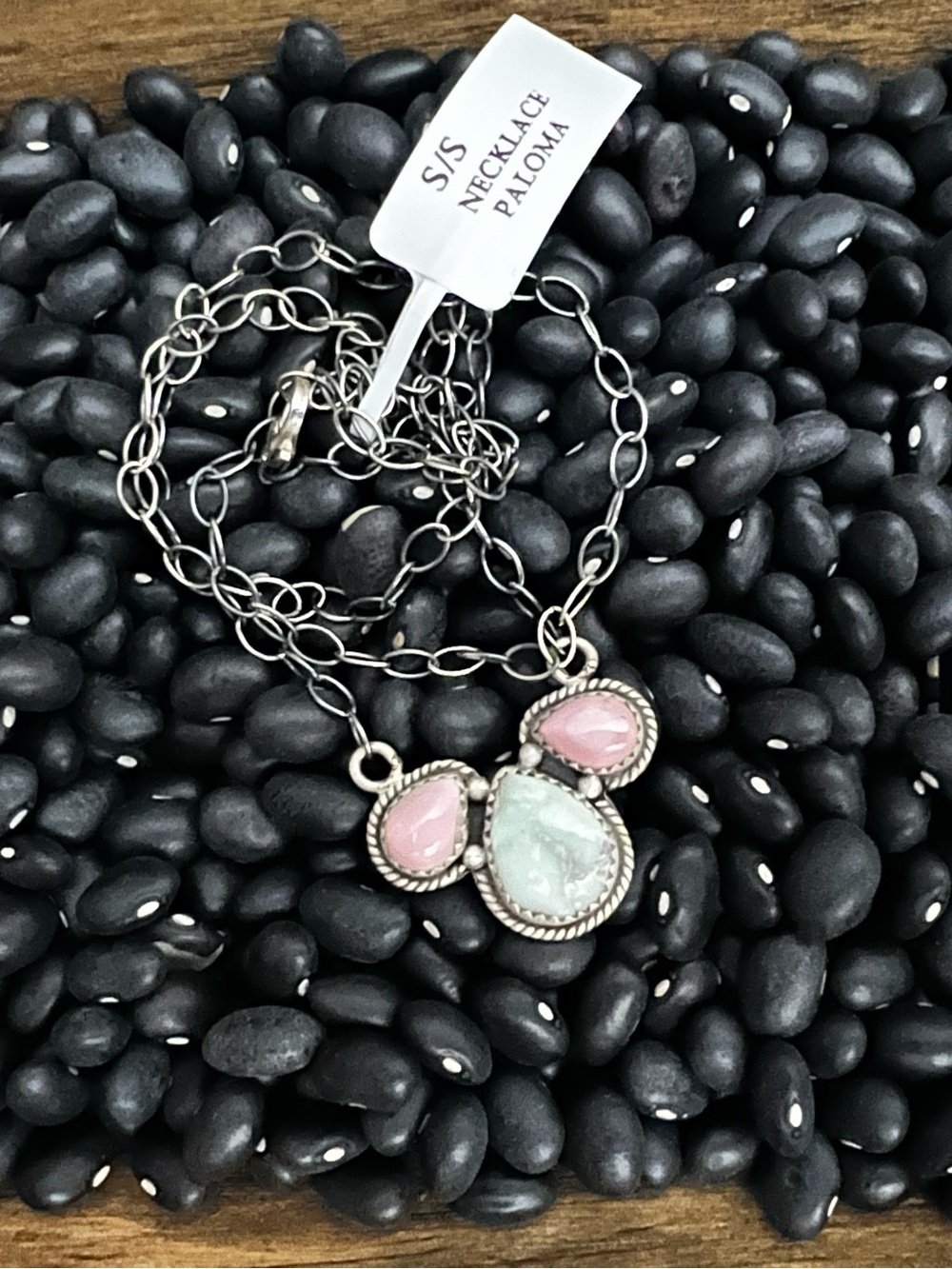 Paloma & Pink Conch Sterling Silver Necklace